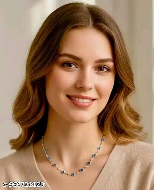 💙 Elegant Blue Butterfly Layered Necklace – Utsav Jewels