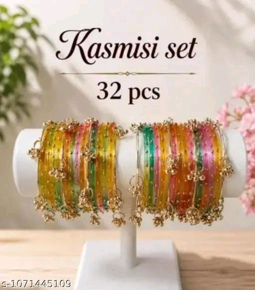 🌸 Kashmiri Bangles Set – 32 Pcs | Utsav Jewels