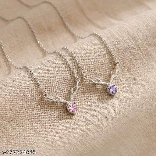 💖 Elegant Heart Pendant Necklace – Utsav Jewels