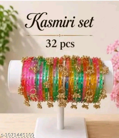 🌸 Kashmiri Bangles Set – 32 Pcs | Utsav Jewels