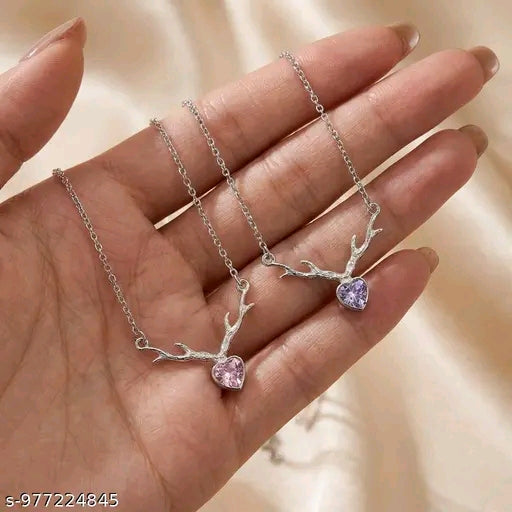 💖 Elegant Heart Pendant Necklace – Utsav Jewels