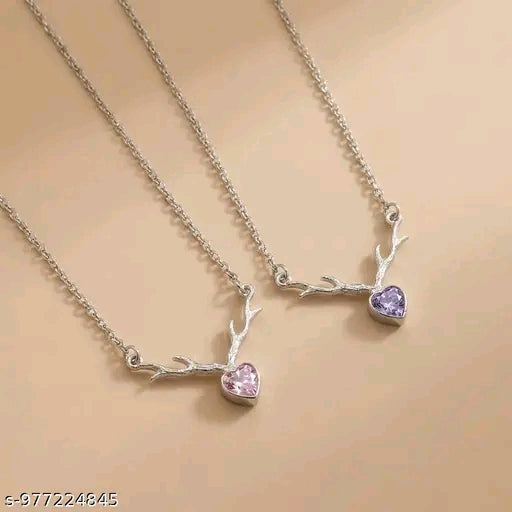 💖 Elegant Heart Pendant Necklace – Utsav Jewels